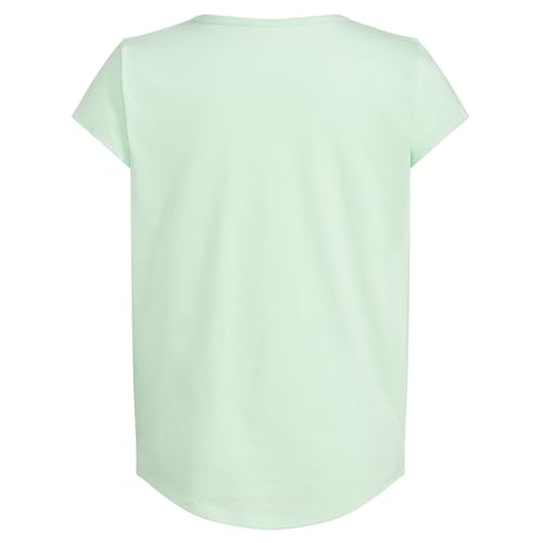 adidas Girls' Toddler Short Sleeve Cotton Scoop Neck Tee T-Shirt, (Light Green, Small 7/8)2