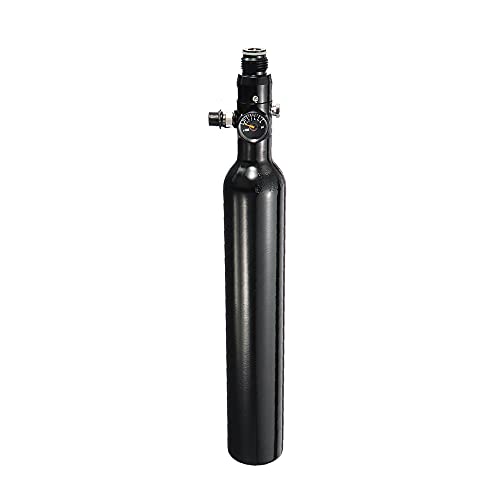 HPDAVV Aluminum 0.38L HPA Tank with Regulator - in:3000 / Out:800psi - Thread:G5/8-18UNF for PCP Paintball Game