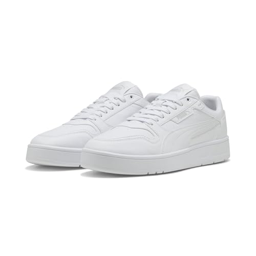 PUMA Unisex Court Classic Street Sneaker, Puma Weiß, PUMA/Weiß, kühles Dunkelgrau, 42 EU