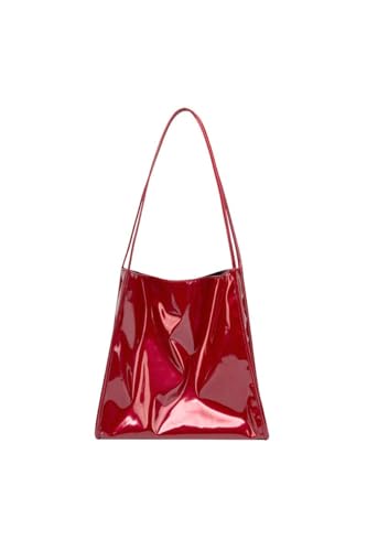 Generisch Sac fourre-tout en cuir verni végétalien pour femme - Souple - Sac à bandoulière...