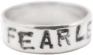 Fearless Ring Solid 925 Sterling Silver Stamped Ring