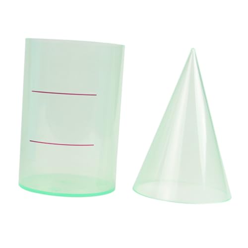EXCEART Cylindrical Cone Teaching Equipment Set - 2 Pcs Foldable Cylinder and Cone Models for Early Childhood Education 3D Shapes for Teaching Math 5.9 X 3.93 Inches