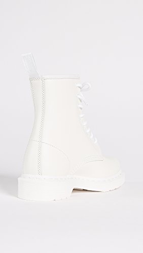 Image of Dr. Martens Women's 1460 Mono 8 Eye Boots, White, 7 Medium US