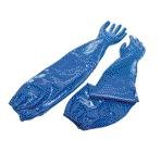 North NK803ES Blue 8 Nitrile Supported Chemical-Resistant Gloves - 26 in Length - Rough Finish - NK803ES/8 [PRICE is per PAIR]