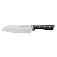 Lagostina Iceforce, Coltello Santoku 18 cm in Accaio Inox con Lama Raffreddata, Coltello da Cucina Ideale per Tagliare il Pesce, Resistente alla Corrosione