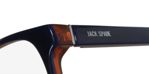 Image of Jack Spade Larson Mens /Womens Rectangular Full-Rim Authentic Collectible Classic Shape Eyeglasses /Eyeglass Frame (53-17-150, Navy)