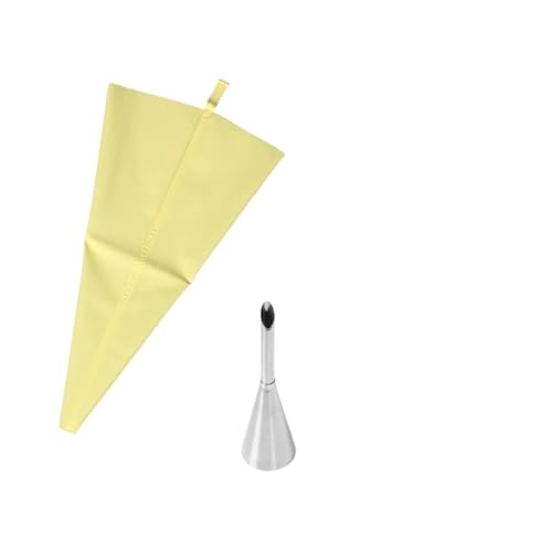 WJLYDM Juego de 6 boquillas Silicona Reutilizables for Decorar Pasteles, Cupcakes y glaseado. Incluye Manga pastelera para Decorar Pasteles, Tartas Y Galletas(6pcs Yellow)