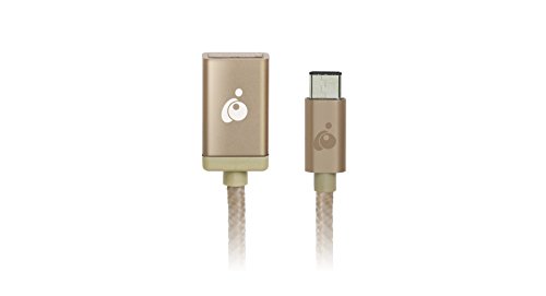 Adaptateur USB-C vers USB Type-A iogear connecteur de charge et transfert de données or