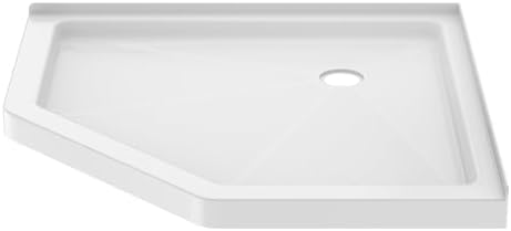 PROFLO PFSBA4242NEO Hammond 42" x 42" Neo-Angle Shower Base with Triple Threshold and Center Drain - White
