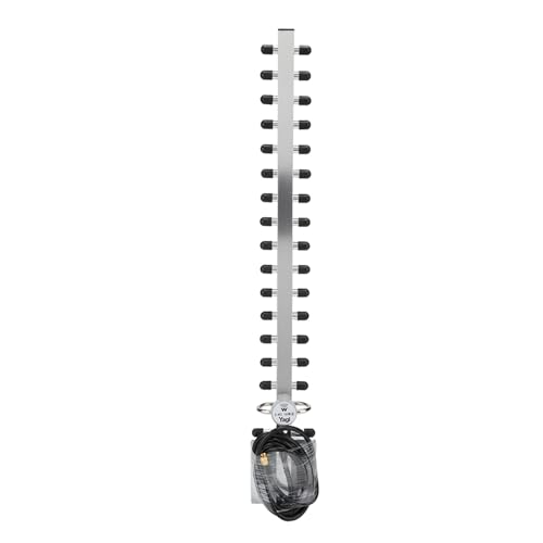 KIMISS 2,4 G 25 DBi High Gain Yagi-Antenne, WLAN-Router-Netzwerkkarte, 16-Einheiten-Richtantenne mit Vergoldeter Schnittstelle, 1,5 M Lang, aus Robustem Aluminiumlegierungsmaterial