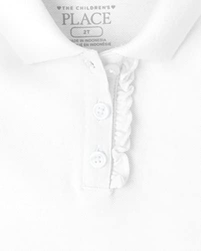 Image of The Children's Place Girls' Toddler Mulipack Short Sleeve Ruffle Pique Polos