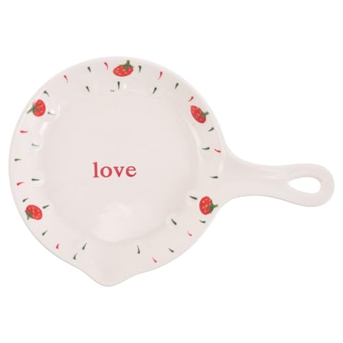 Cabilock Cacerola con asa: Utensilios de cerámica aptos para horno con asa para asar y hornear. Plato de cerámica para desayunos, cazuelas y cocina occidental.