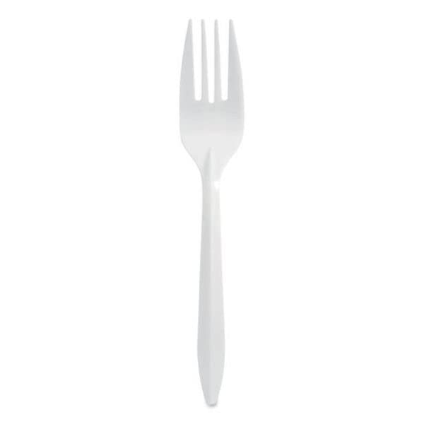 212 Main Medium Weight Polypropylene Cutlery Fork White