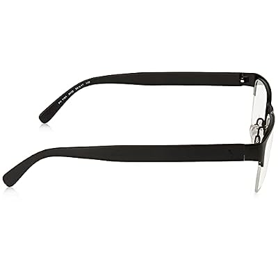 Polo Ralph Lauren Mens PH1164 Rectangular Prescription Eyewear Frames, Matte Black/Demo Lens, 56 mm