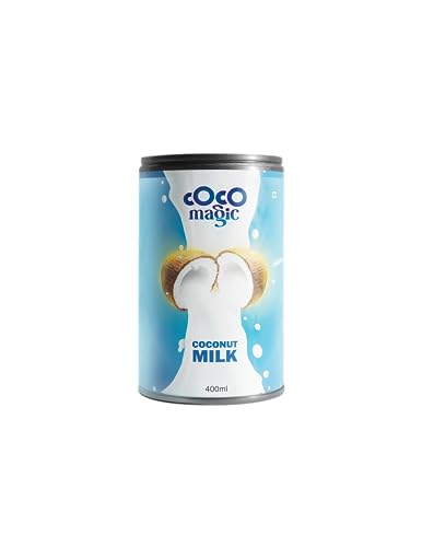 Image of Cocomagic Coconut Milk 400Ml, [ 12% Fat, Pack of 4, Natural unsweetened, Made in India] Used For Cooking & Baking Purposes