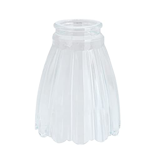 Image of Aspen Creative 23056-4A Contemporary Clear Ceiling Fan Glass Shade.2-1 /8 inchFitter.Size:3-7 /8 inchD x 4-7 /8 inchH.4Pcs /Pack