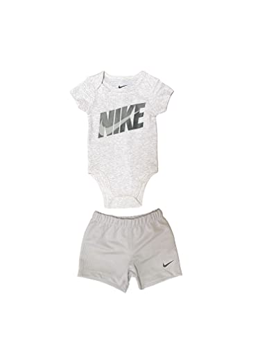 Image of Nike Baby Boys Bodysuit and Shorts 2 Piece Set (G(56I168-G6U)/B, 6 Months)