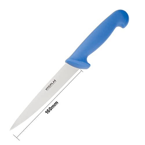Hygiplas Fillet Knife 16 cm/6 inch, Blue, Weight: 70 g, Colour Coded Blue for Raw Fish, Soft Grip Nylon Handle, Dishwasher Safe, Rockwell Hardness 52-57°, C853 - Image 3