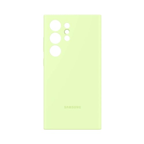 Image of SAMSUNG Galaxy S24 Ultra Silicone Phone Case, Protective Cover with Color Variety, Smooth Grip, Soft and Sleek Design, Snug Fit, US Version, EF-PS928TGEGUS, Light Green