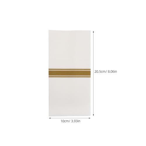 Serviettes de table jetables LABRIMP papier blanc pré-pliées pour éviter le pliage manuel