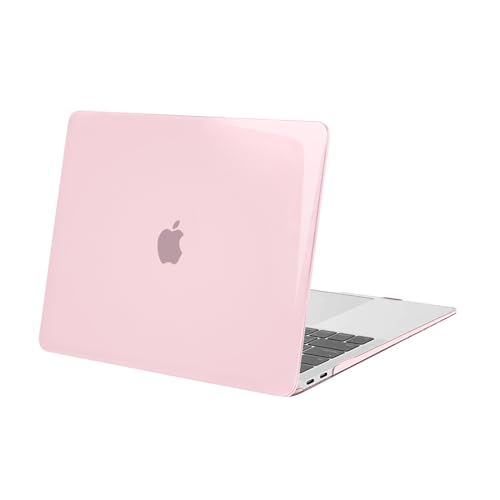 MOSISO 対応機種 MacBook Air 13インチケース M1 A2337 A2179 A1932、対応機種 MacBook Air M1 13.3インチ 2021-2018 プラスチック カバー 薄型 耐衝撃 保護 ハードケース(ローズ ピンク)