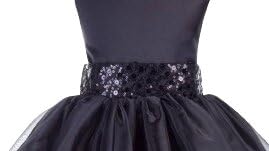 Image of Kids Dresses Baby Girls' A-Line Weddings Festivals Organza Sequins with Cotton Fit and Flair Ball Gown