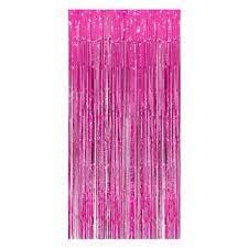 SOI Foil Metallic Tinsel Fringe Big Size Curtains for Birthday, Anniversaries, Graduation, Retirement, Baby Shower Decoration (Pack of 2) (Pink Blue)