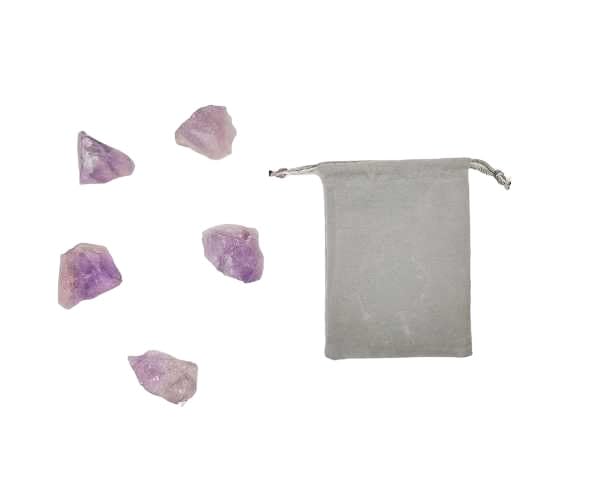 Piedra Amatista Naturales de 20 a 30mm 5PCS, Amatista en Bruto Protección Electromagnética, cristal de Amatista natural para la fabricación de joyas (Amatista, 5)