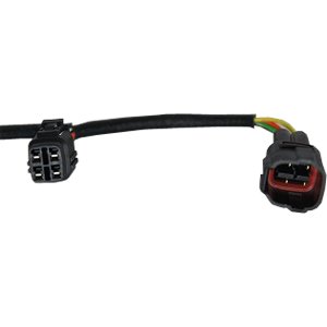 Close-up of the O2 sensor connection harness for the KOSO Mini3 meter