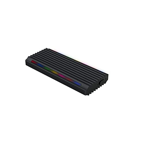 Case para SSD M.2 NGFF/NVMe USB-C RGB negro miniatura 7