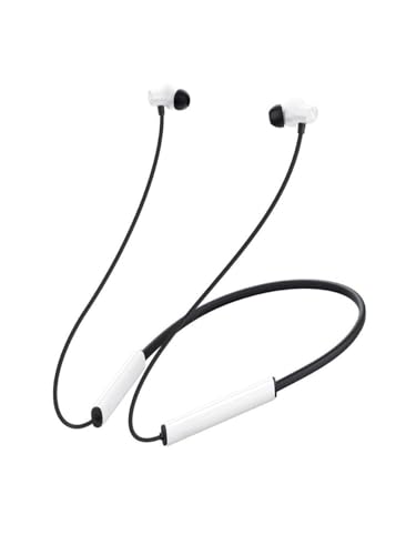 Image of Original Bluetooth Neckband Compatible with Realme Buds Wireless 3 - Fast Pairing, Deep Bass Audio & All-Day Comfort Fit-White (White)