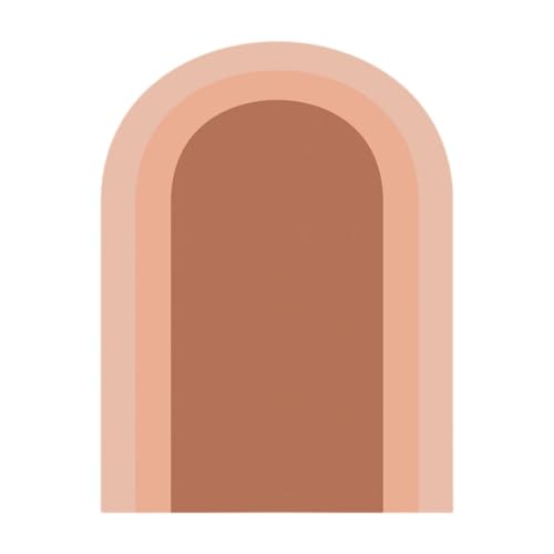 Sticker géométrique arche orange pour décorer sans abîmer le mur - 2