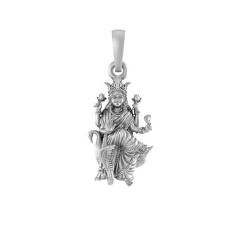 Pendentif déesse Mansa Devi en argent 925 grande taille ciselée