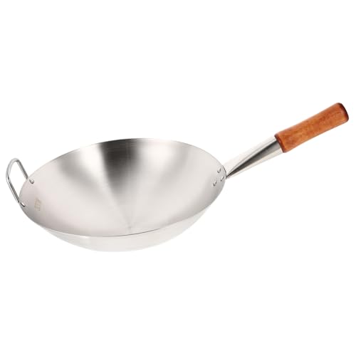 Sartén Wok de acero inoxidable con mango y diseño antiadherente miniatura 1