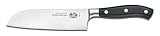 Victorinox Kitchen Grande Maitre, 7" Santoku, Pom Handles, Forged Steel, Parer Gift Box