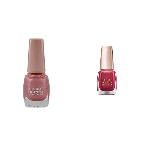 Image of Lakme True Wear Nail Color, Pinks N238, 9ml and Lakme True Wear Nail Color, Shade 506, 9 ml