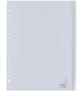 Kangaro tabblad A4 cijfers PP 120 micron 23r. 5dlg grijs