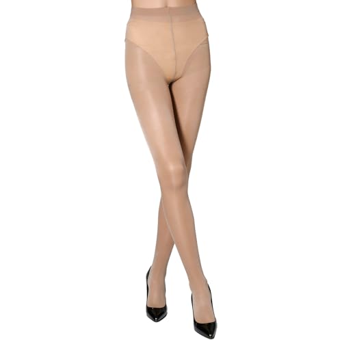 Medias brillantes de cintura alta para bailarinas y eventos nocturnos | Pack de 2 medias 70D 2