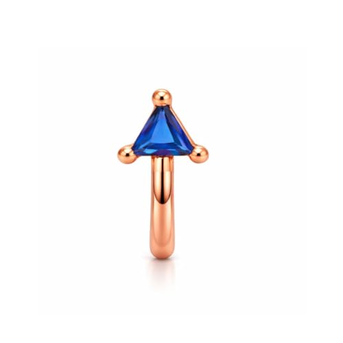 Image of Nilu's Collection Rose Gold American Diamond Non Piercing Nose Pin for Women | Elegant Flower Nose Stud | Minimal Clip-On Nose pin | Anti-Allergy | Anti-Tarnish | Office Wear | Daily Wear | office Wear | Non Piercing