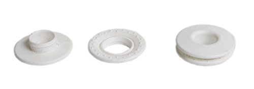 GARDINGER 10er-Pack Schlagösen Kunststoff weiß für Sonnensegel (Ösen Ringösen)