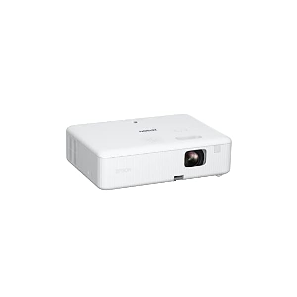 Epson EpiqVision Flex CO-W01 Portable Projector, 3-Chip 3LCD, Widescreen, 3,000 Lumens Color/White Brightness, 5 W Speaker, 300-Inch Home Entertainment and Work, Streaming Ready