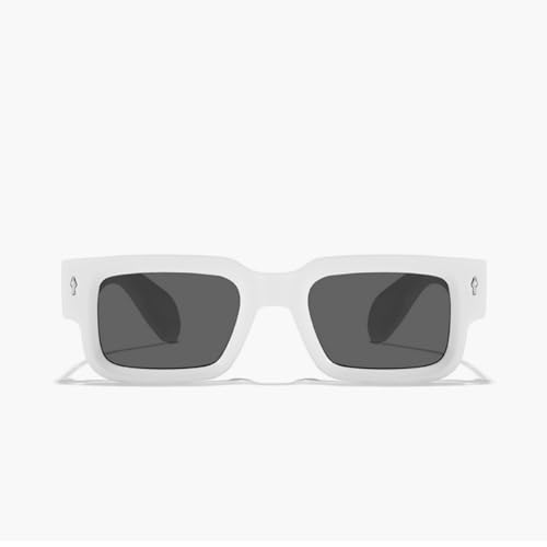 Image of IKANOO Square Thick Frame Sunglasses for Women Men Retro Rectangle Sunglasses Trendy Chunky Eyewear Black Shades