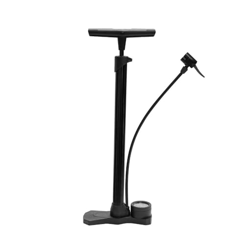 A-ITEM 気圧ゲージ付き空気入れ 仏式/英式/米式 バルブ対応 空気入れ 自転車 ボール 浮き輪 ロック機能 ポンプ 気圧ゲージ タイヤ 簡単 アウトドア スポーツ サイクリング アダプタ付属