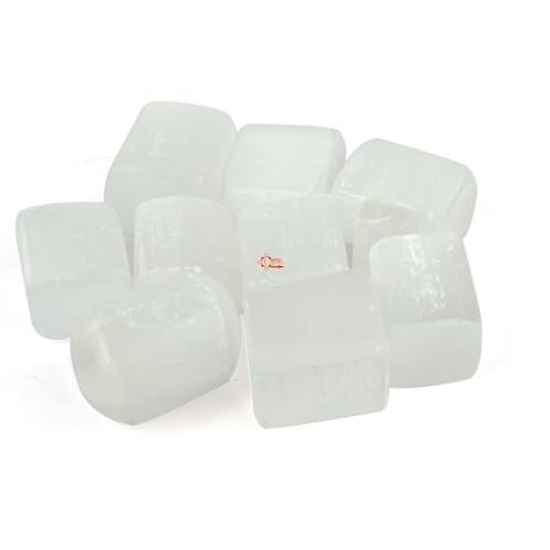 Image of Crystal Selenite Tumble Stone |50 gm Tumbled Gemstones | Reiki Healing Stones | Home Decor Pebbles | Aquarium Gravel | Garden & Table Decor