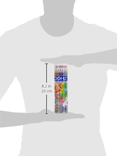 Doms Non-Toxic Colour Pencil Set in Round Tin Box (24 Assorted Shades x 1 Set)