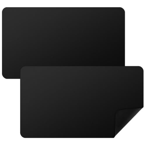Image of Ecally 4 Pcs Card Game Mats 24 x 14 Inch Playmat Table Smooth Playing Card Mat for TCG, Gameplay (Black)
