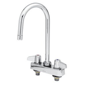 T&S Brass 5F-4CLX03A Equip 4" C/C Deck Mount Workboard Faucet with 3" Swivel Gooseneck and 2.2 GPM Aerator