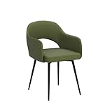 chairus 2 Stück Samt Esszimmerstühle 360° Drehbar Küchensessel Armlehnstuhl Gepolsterte Seitenstühle für Zuhause Büro Wohnzimmer (Grün-2(Samt)) – Bild 5