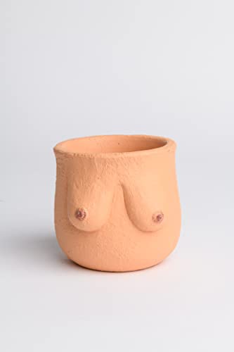 Tristan Home Terracotta Cement Female Body Art Planter With Drainage Hole 5.0 Inchx4.5 Inchx4.5 Inch #TOP1