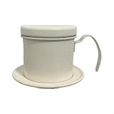Zeroupshop Kaffee-Tropfkanne aus 304 Edelstahl, rostfrei, Schwarz (weiß)
